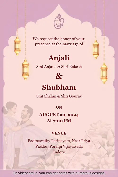 Rajwada Elegance Wedding Card